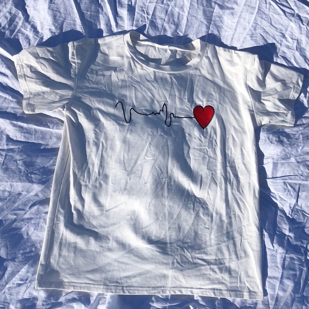 Embroidered Heart Tee